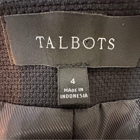 Talbots Black Textured Garment - Picture 3 of 10